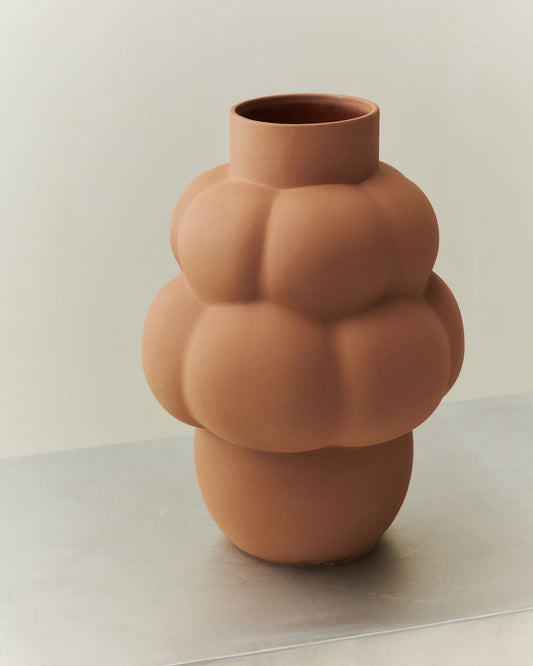 BALLOON VASE 04 GRANDE CERAMIC SANDED OCKER