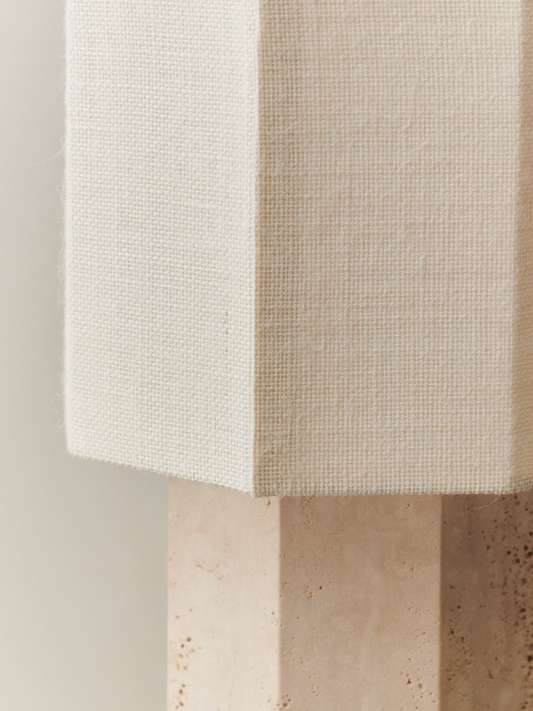 EIGHT OVER EIGHT LAMP TRAVERTINE GRANDE