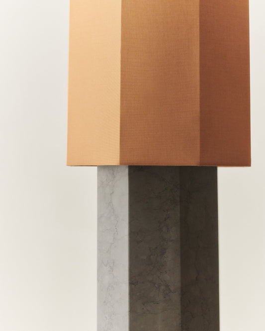EIGHT OVER EIGHT LAMP GREY MARBLE LARGE