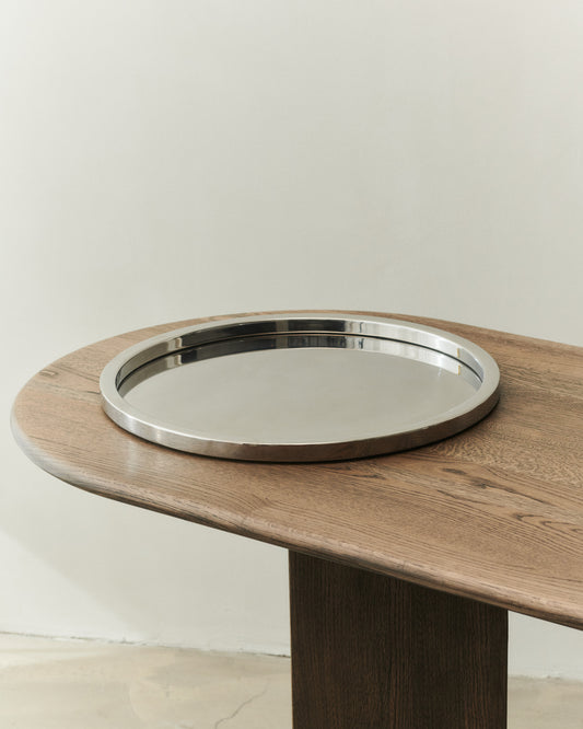 METAL SERVING TRAY, SQUARE EDGE