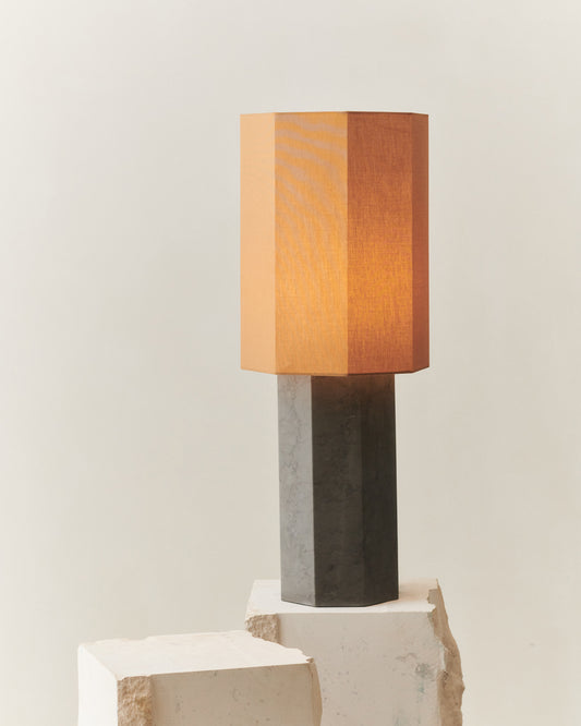 EIGHT OVER EIGHT LAMP GREY MARBLE LARGE