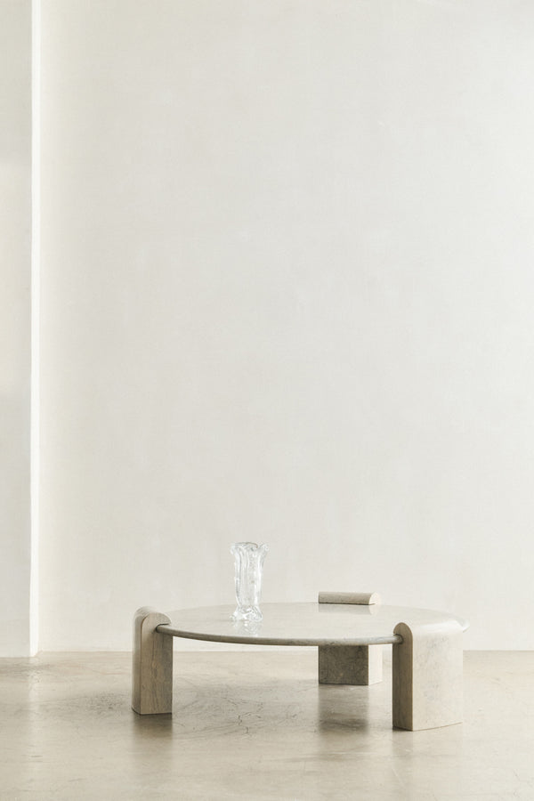 STONE COLUMN LOUNGE TABLE - ATAIJA AZUL MARBLE