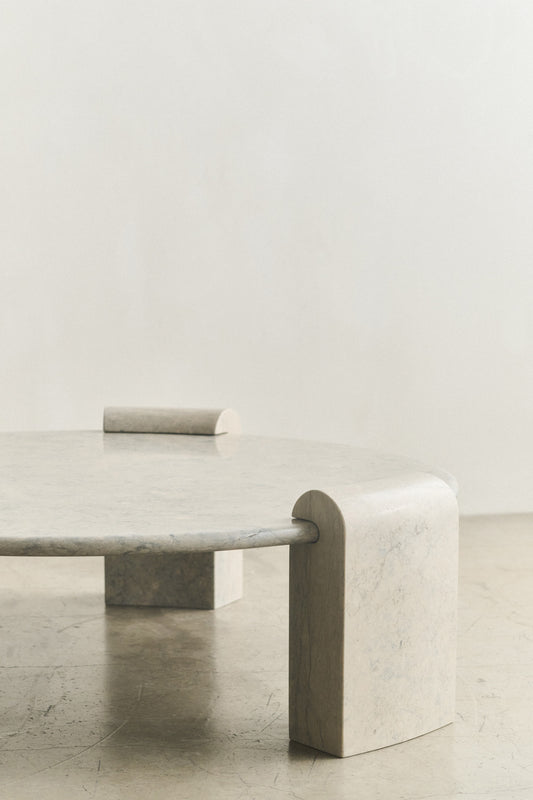 STONE COLUMN LOUNGE TABLE - ATAIJA AZUL MARBLE